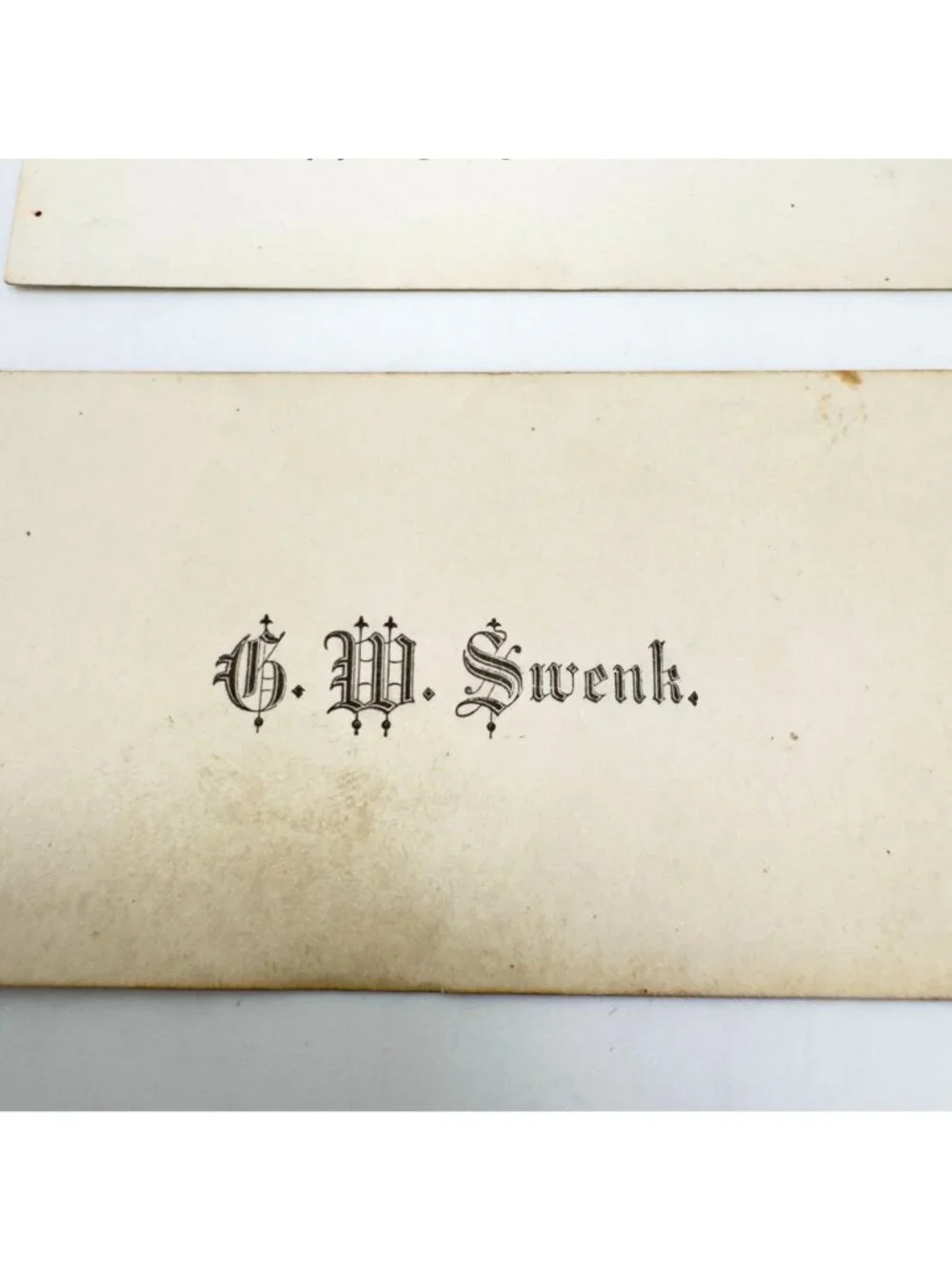 Victorian Calling Cards Set Of 12 Ornate Fonts & 1 Novelty Transparency Design